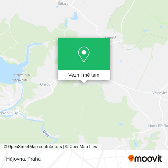 Hájovna mapa