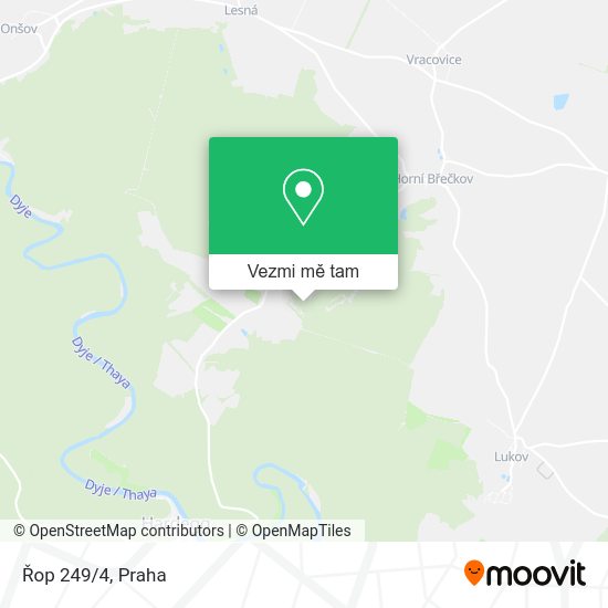 Řop 249/4 mapa