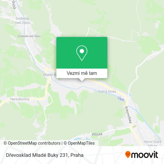 Dřevosklad Mladé Buky 231 mapa