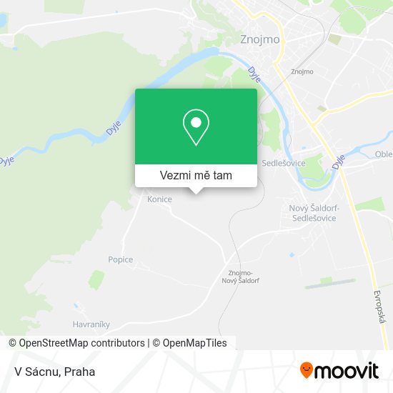 V Sácnu mapa
