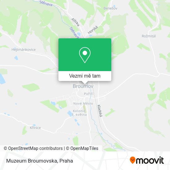 Muzeum Broumovska mapa