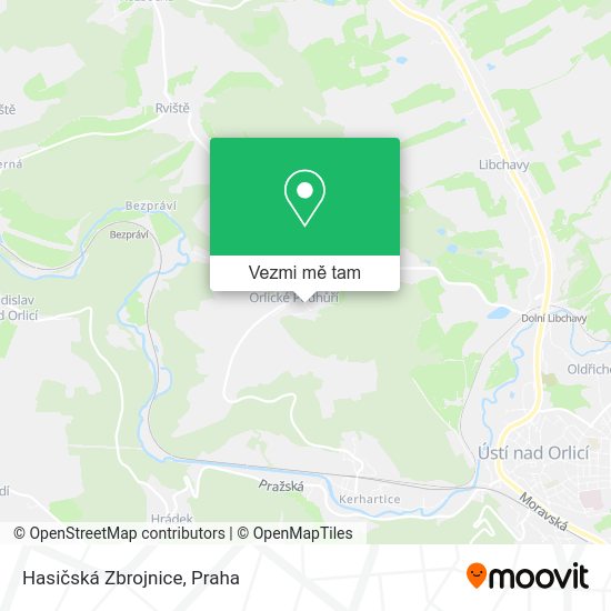 Hasičská Zbrojnice mapa