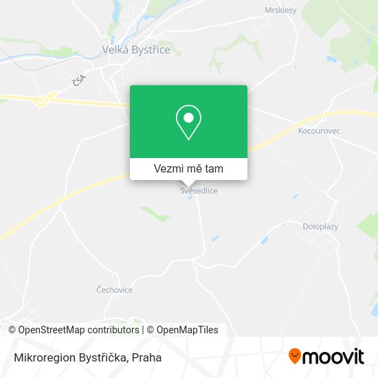 Mikroregion Bystřička mapa