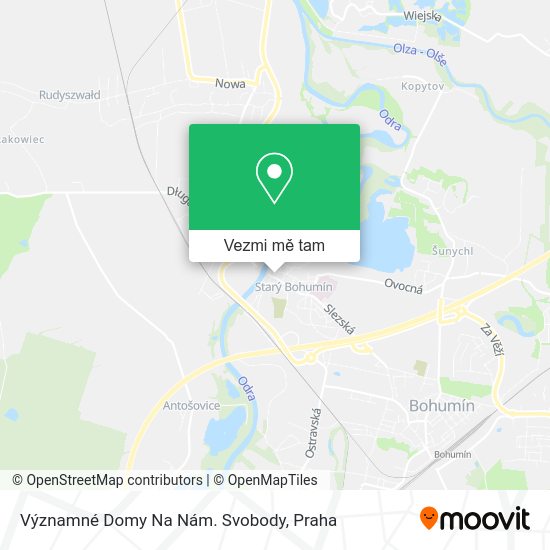 Významné Domy Na Nám. Svobody mapa