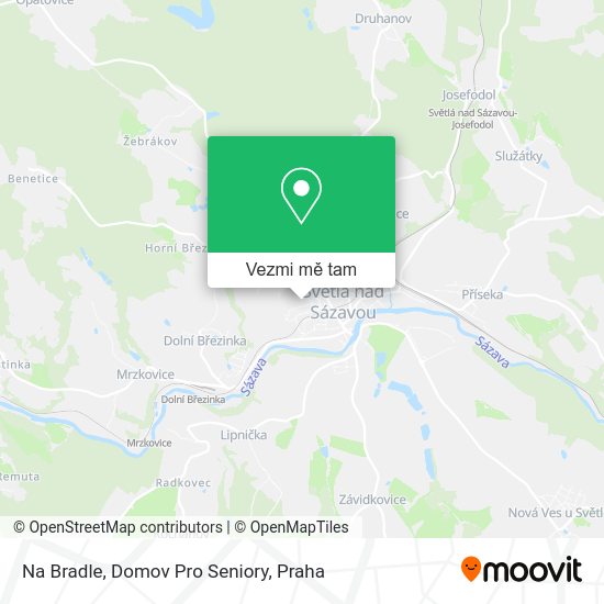 Na Bradle, Domov Pro Seniory mapa