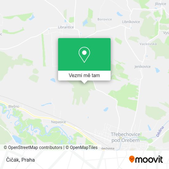 Čičák mapa