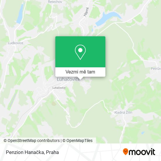 Penzion Hanačka mapa