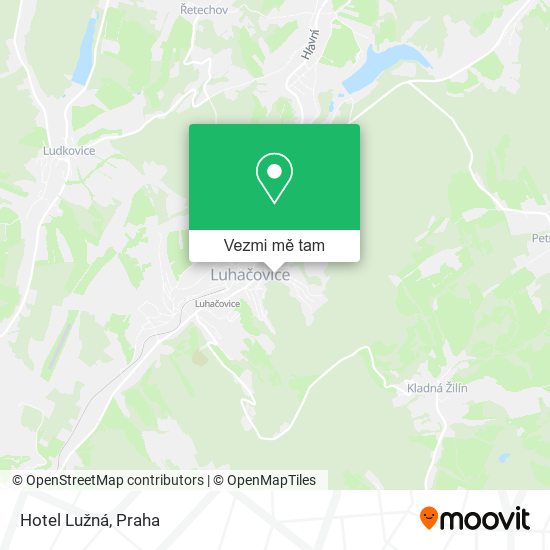 Hotel Lužná mapa