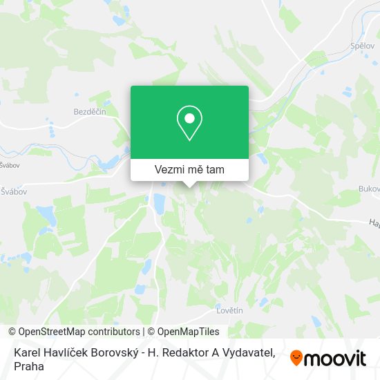 Karel Havlíček Borovský - H. Redaktor A Vydavatel mapa