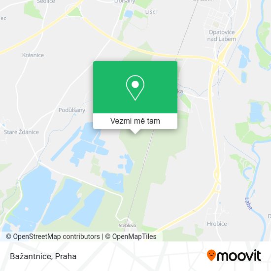 Bažantnice mapa