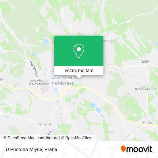 U Pustého Mlýna mapa