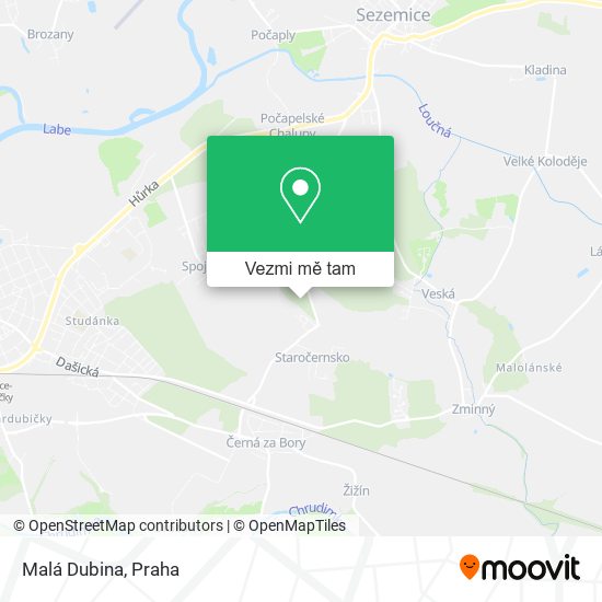 Malá Dubina mapa