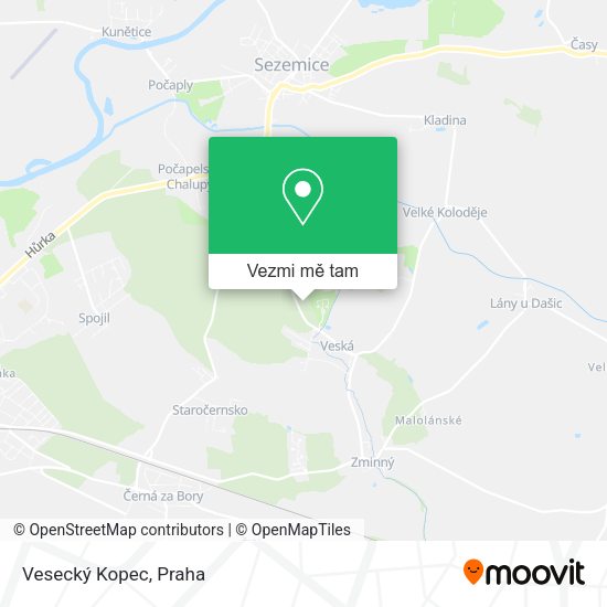 Vesecký Kopec mapa