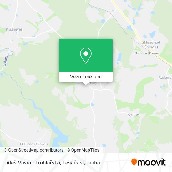 Aleš Vávra - Truhlářství, Tesařství mapa