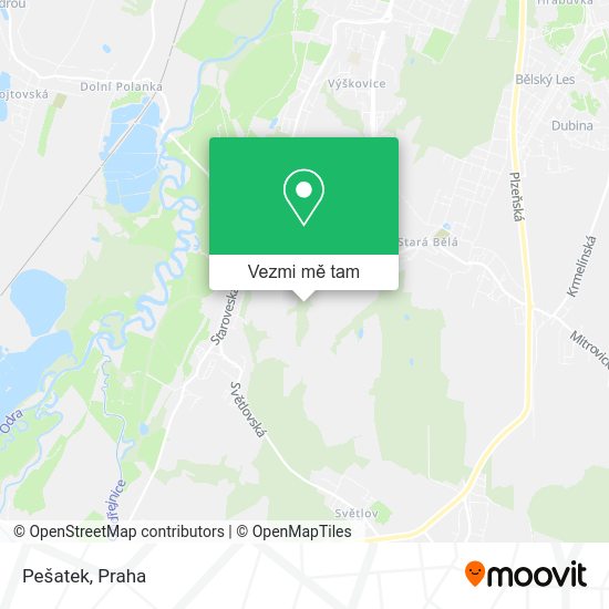 Pešatek mapa