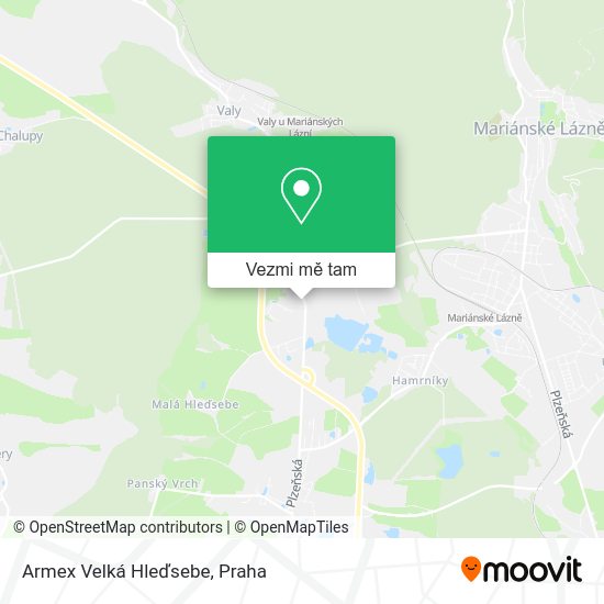 Armex Velká Hleďsebe mapa