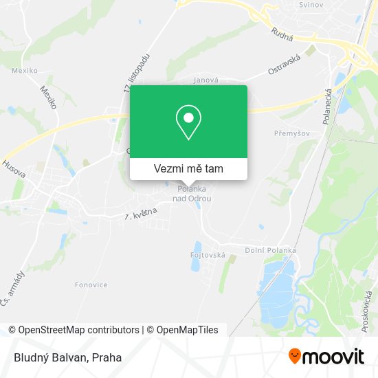 Bludný Balvan mapa