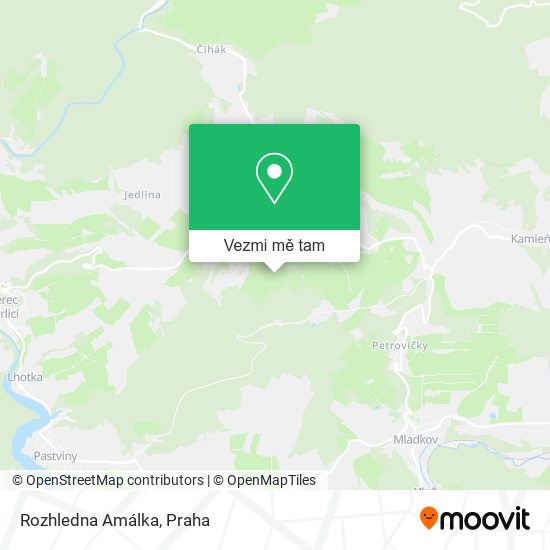 Rozhledna Amálka mapa
