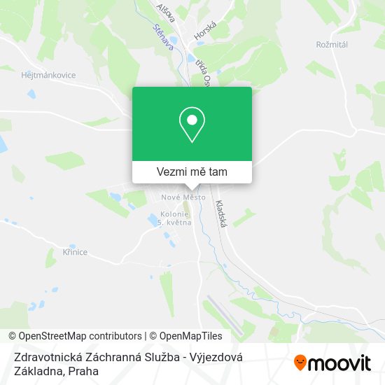 Zdravotnická Záchranná Služba - Výjezdová Základna mapa