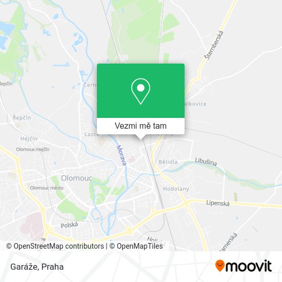 Garáže mapa