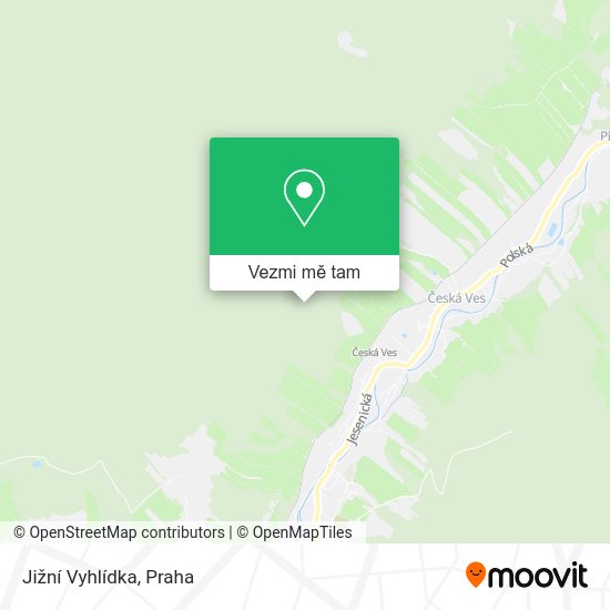 Jižní Vyhlídka mapa