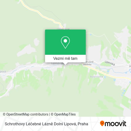 Schrothovy Léčebné Lázně Dolní Lipová mapa