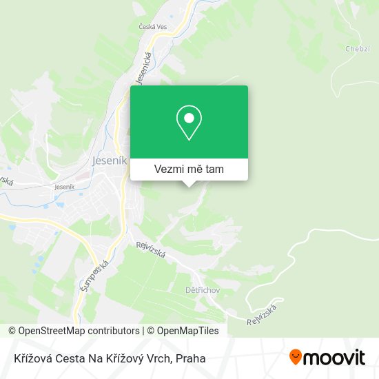 Křížová Cesta Na Křížový Vrch mapa