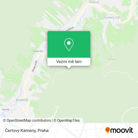 Čertovy Kameny mapa