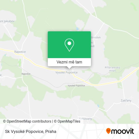 Sk Vysoké Popovice mapa