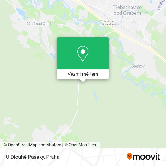 U Dlouhé Paseky mapa