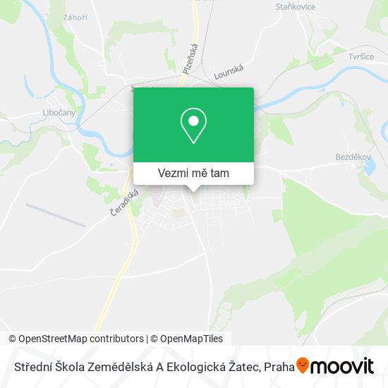 Střední Škola Zemědělská A Ekologická Žatec mapa