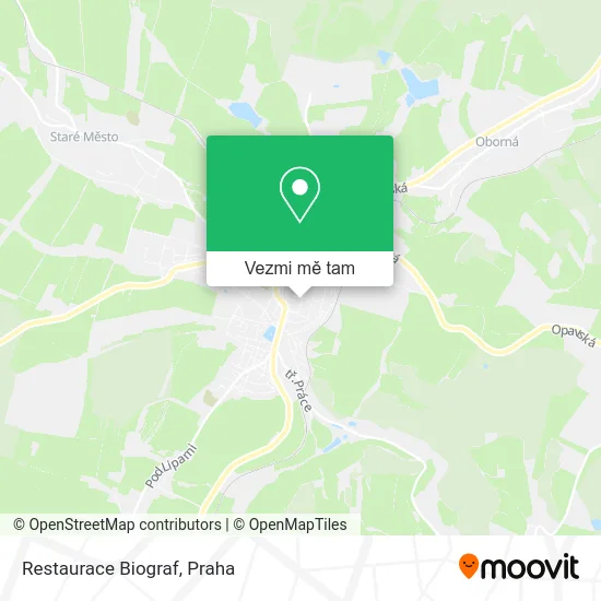Restaurace Biograf mapa