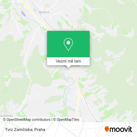 Tvrz Zamčiska mapa