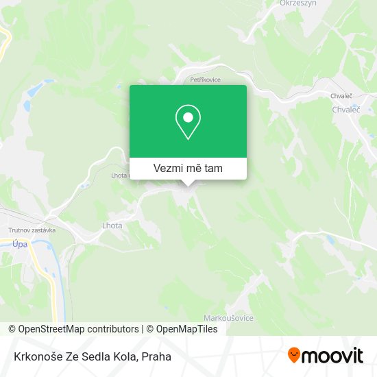 Krkonoše Ze Sedla Kola mapa