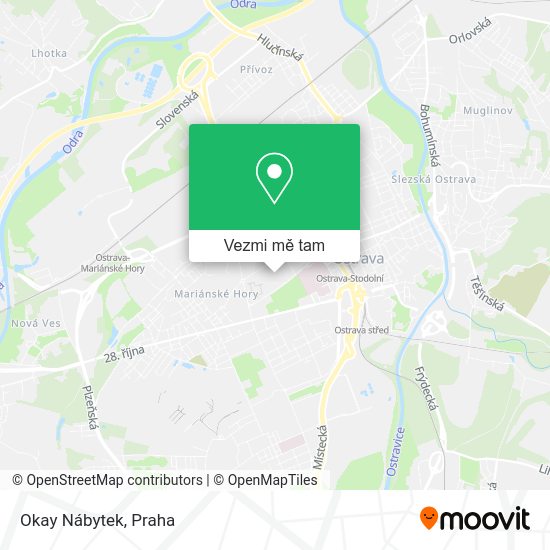 Okay Nábytek mapa