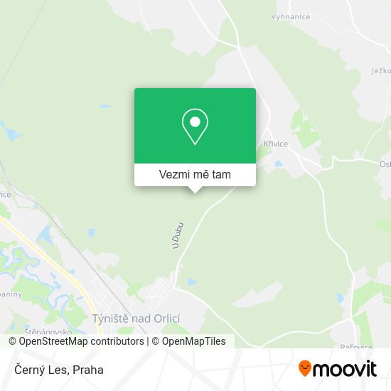 Černý Les mapa