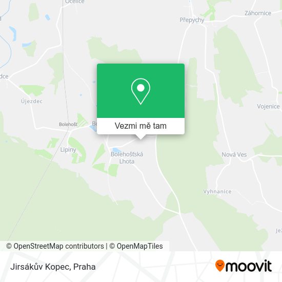Jirsákův Kopec mapa
