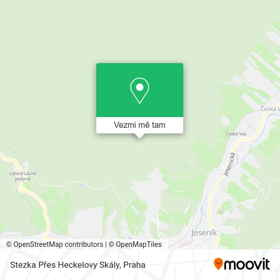 Stezka Přes Heckelovy Skály mapa