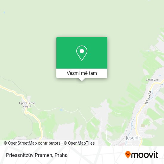 Priessnitzův Pramen mapa