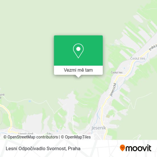 Lesní Odpočívadlo Svornost mapa