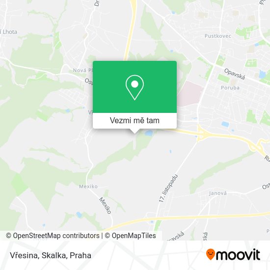 Vřesina, Skalka mapa