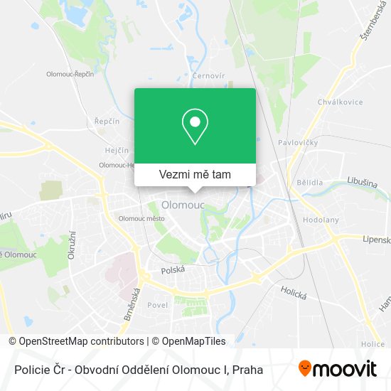 Policie Čr - Obvodní Oddělení Olomouc I mapa