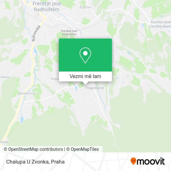 Chalupa U Zvonka mapa