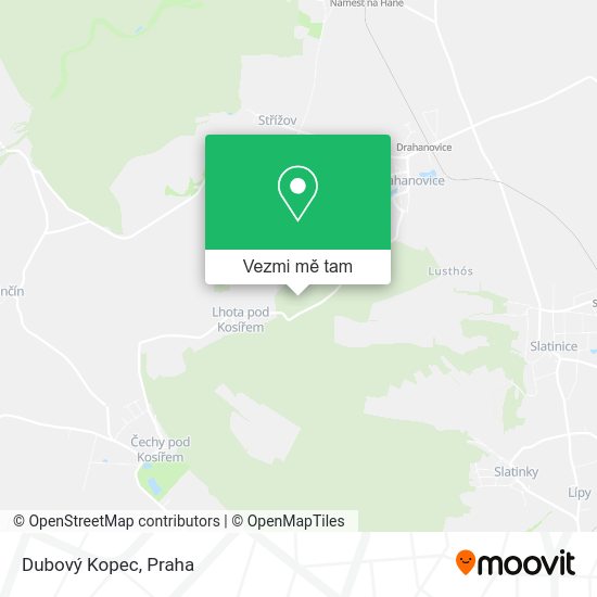 Dubový Kopec mapa