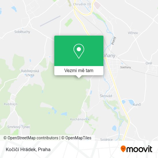 Kočičí Hrádek mapa