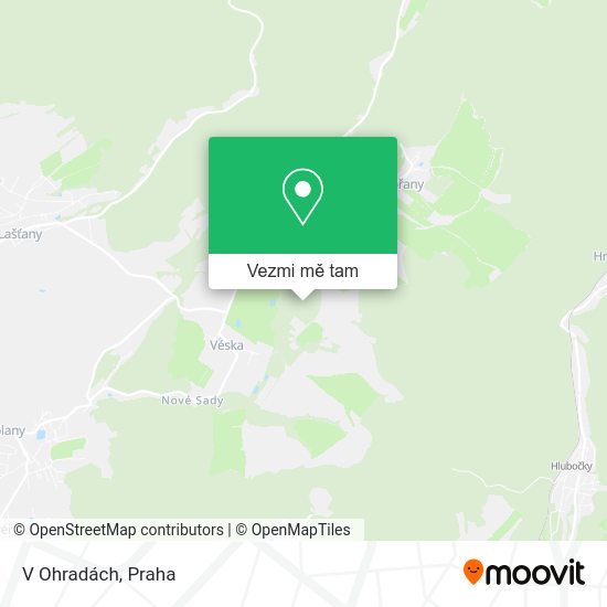V Ohradách mapa