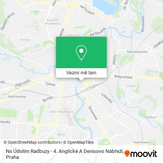 Ns Údolím Radbuzy - 4. Anglické A Denisovo Nábřeží mapa