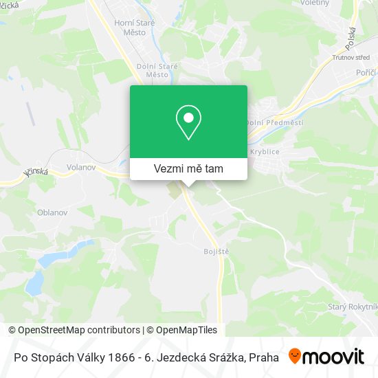 Po Stopách Války 1866 - 6. Jezdecká Srážka mapa