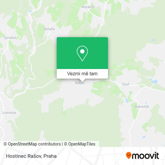 Hostinec Rašov mapa