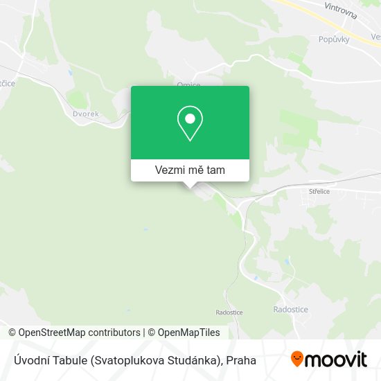 Úvodní Tabule (Svatoplukova Studánka) mapa